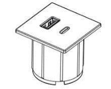 ASA 06029Z00009 Nabíjecí HUB vestavný VERSAPICK, 2xUSB 5V (typ A), 42x42mm, čtvercový, kov, nerez ASA 06029Z00009 Nabíjecí HUB vestavný VERSAPICK, 2xUSB 5V (typ A), 42x42mm, čtvercový, kov, nerez